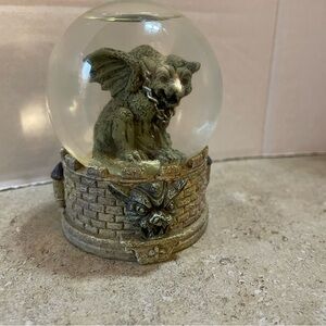 Mystical Gargoyle Globe with Stone-Like Base